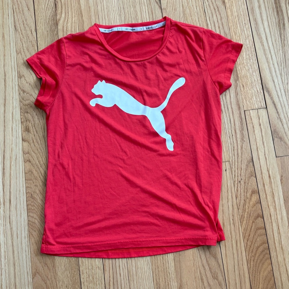 Puma Red Tee with White Logo